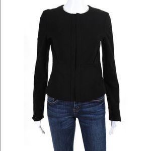 Diane Von Furstenberg Womens Zip Jacket Crew Neck